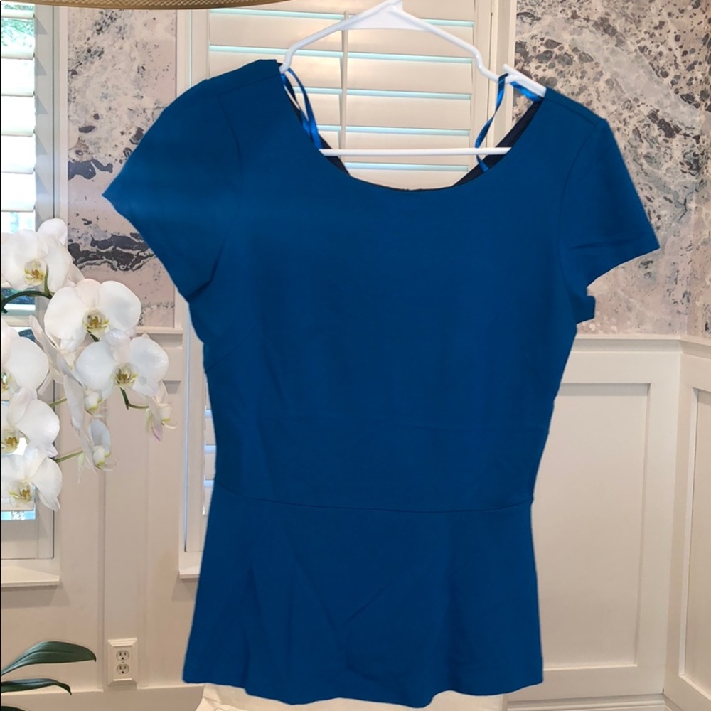 Pretty blue peplum work top!